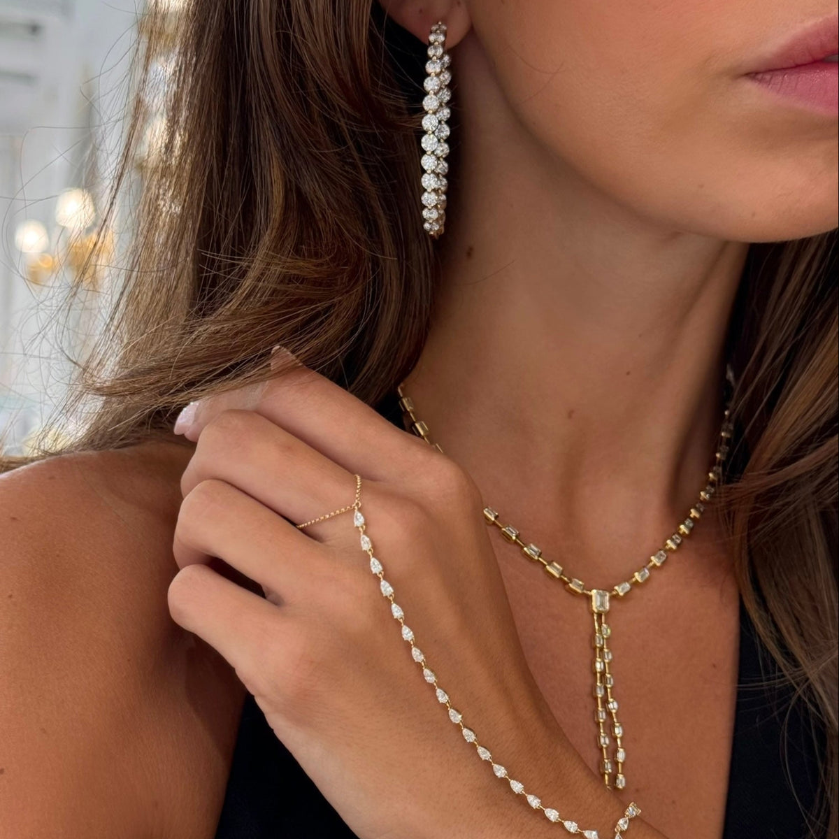 Mama's Charlie Cloud® Double Sided Diamond Hoop Earrings