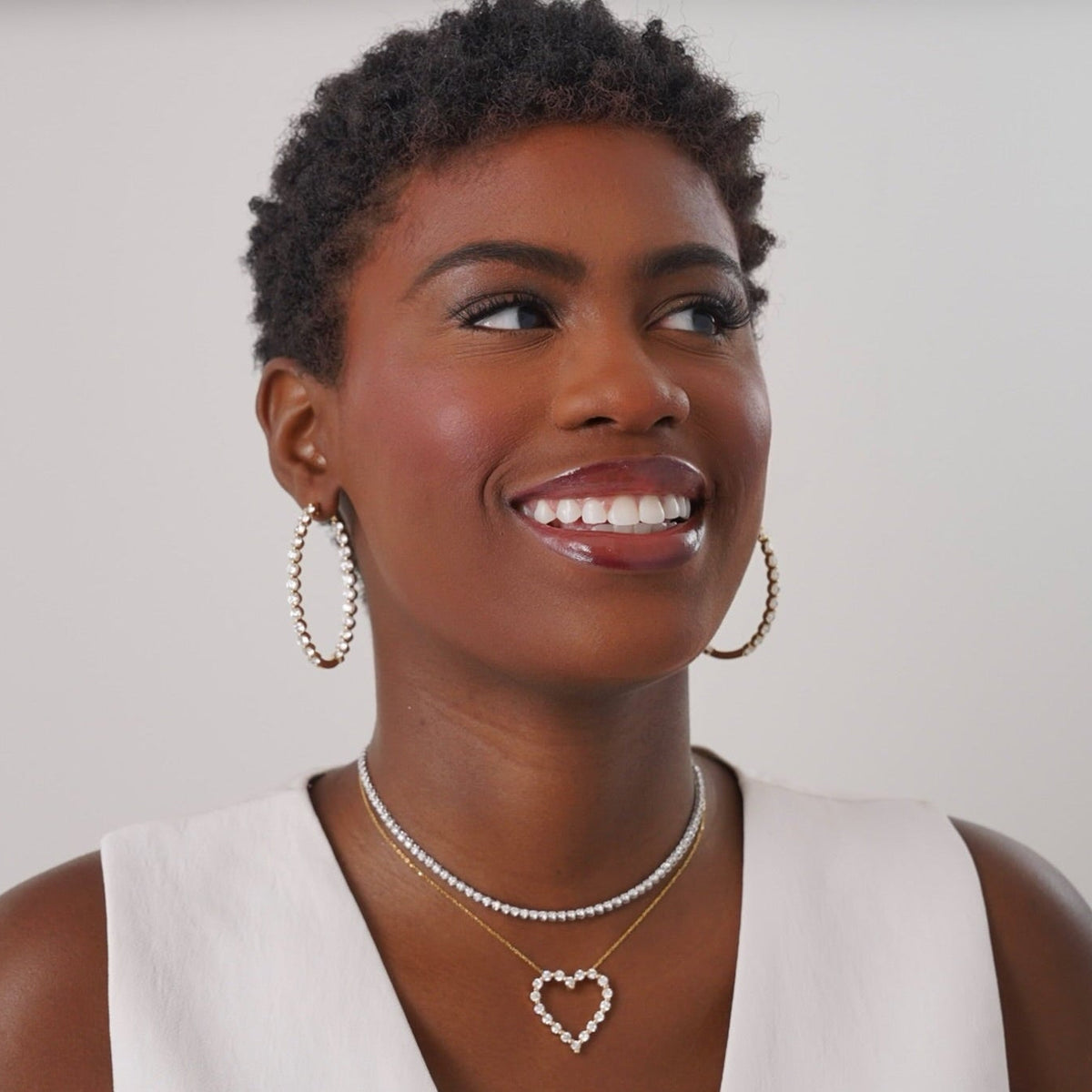 Mama's Charlie Cloud® Double Sided Eternity Diamond Hoop Earrings 12 ctw