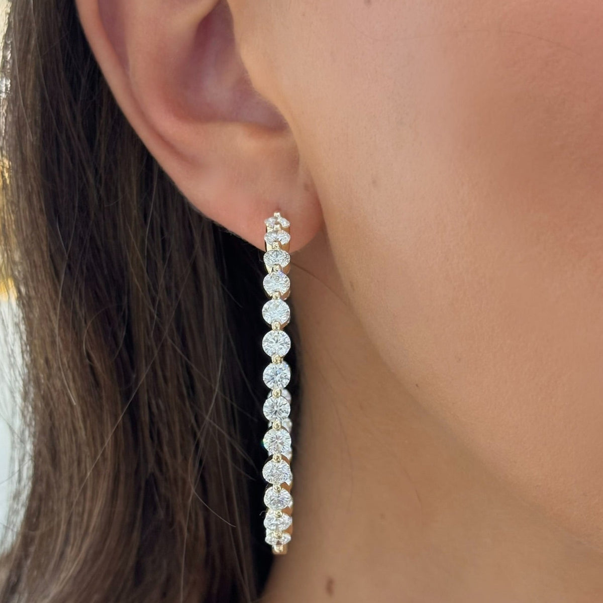 Mama's Charlie Cloud® Double Sided Eternity Diamond Hoop Earrings