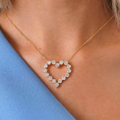 Mama's Charlie Cloud® Floating Diamond Heart Necklace