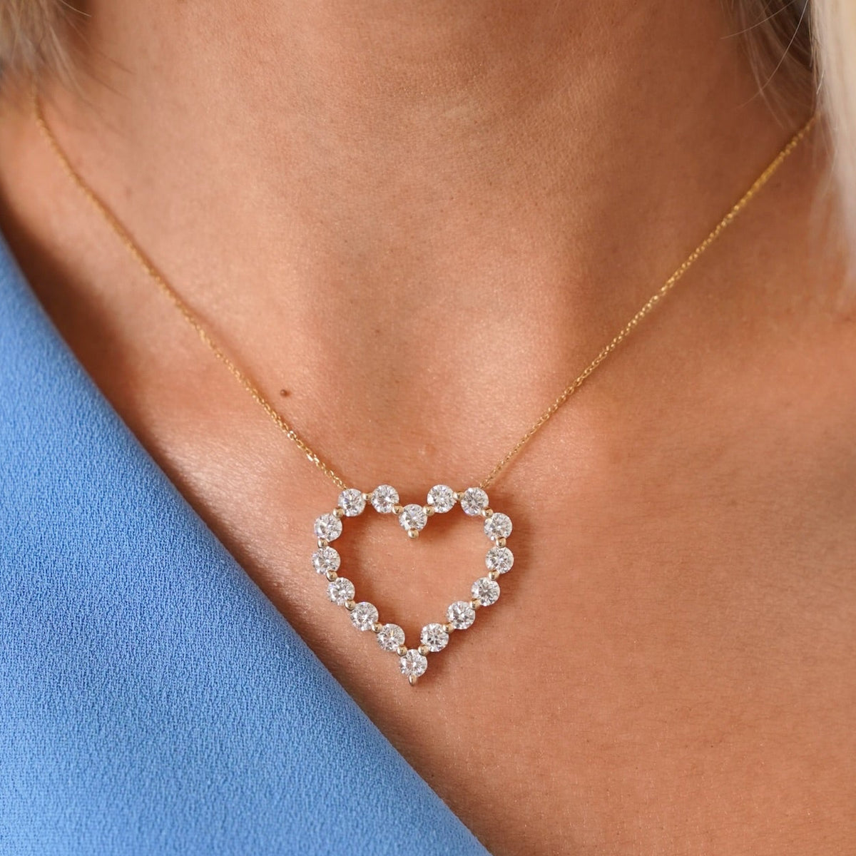 Mama's Charlie Cloud® Floating Diamond Heart Necklace
