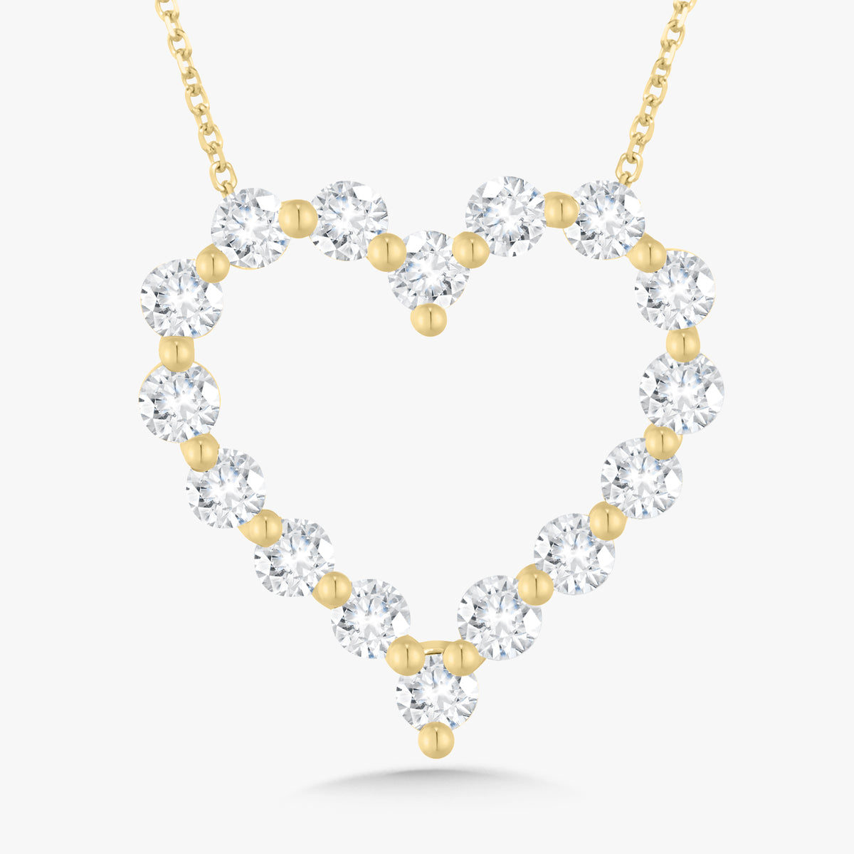 Mama's Charlie Cloud® Floating Diamond Heart Necklace 3.84 ctw