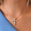 Mamas Charlie Cloud® Floating Diamond Cross Necklace 2.46 ctw