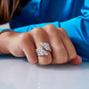 Marea Marquise Four Row Crossover Ring 4.83 ctw