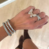 Mariposa Argyle Pink & White Diamond Platinum Ring, Brooks Baguette Diamond Crossover Ring, Azalea Pave Diamond Bangle Bracelet 2.26 ctw

