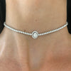 Marquise Cluster Diamond Adjustable Choker Necklace 3.19 ctw