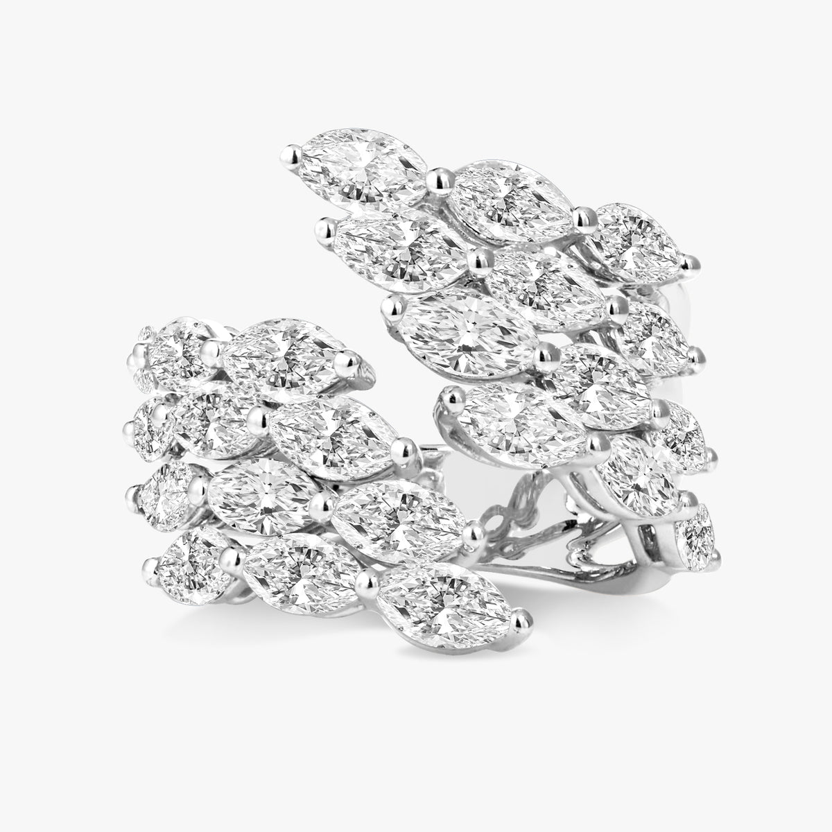 Marea Marquise Four Row Crossover Ring 4.83 ctw