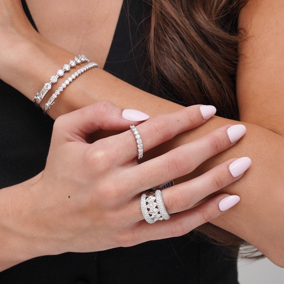 Marquise Pave Puff Diamond Ring 3.60 ctw