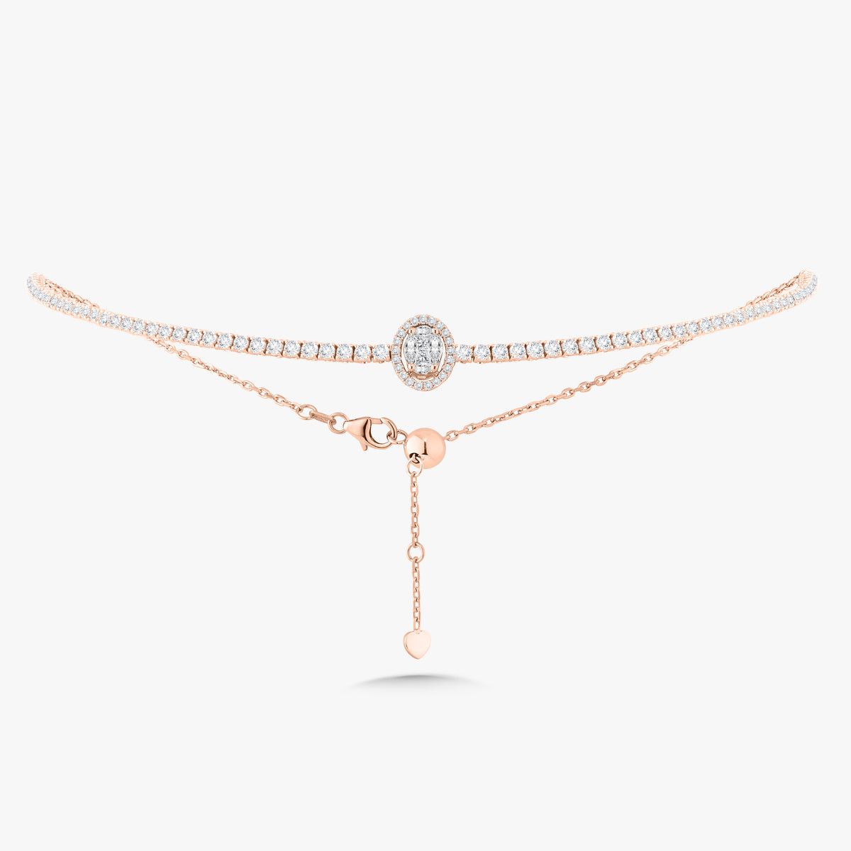 Marquise Cluster Diamond Adjustable Choker Necklace 3.19 ctw