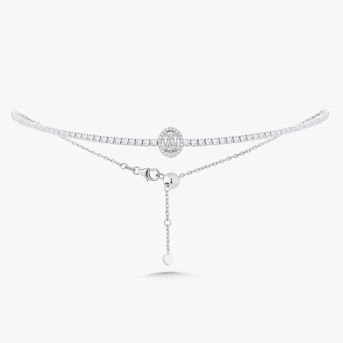 Marquise Cluster Diamond Adjustable Choker Necklace 3.19 ctw