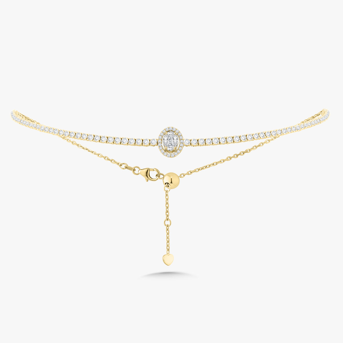 Marquise Cluster Diamond Adjustable Choker Necklace 3.19 ctw