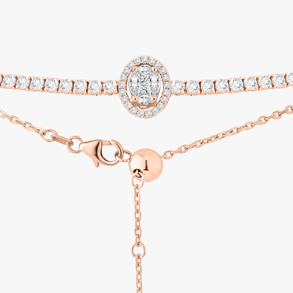 Marquise Cluster Diamond Adjustable Choker Necklace 3.19 ctw