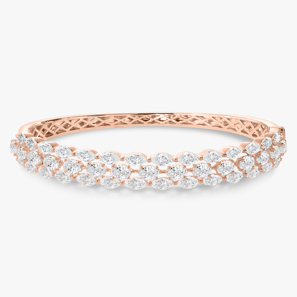 Alegria Marquise & Oval Diamond Bangle Bracelet 8.45 ctw