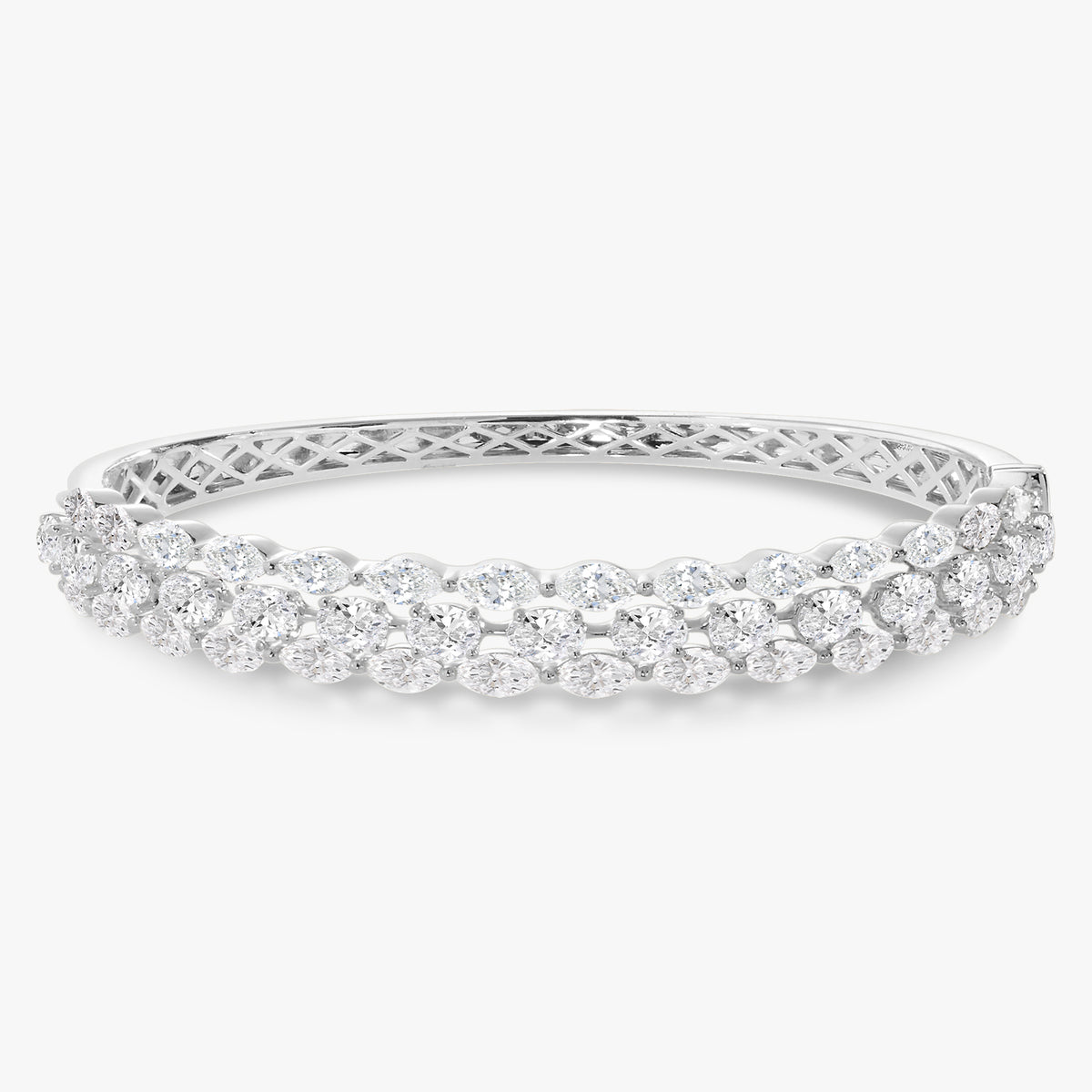 Alegria Marquise & Oval Diamond Bangle Bracelet 8.45 ctw