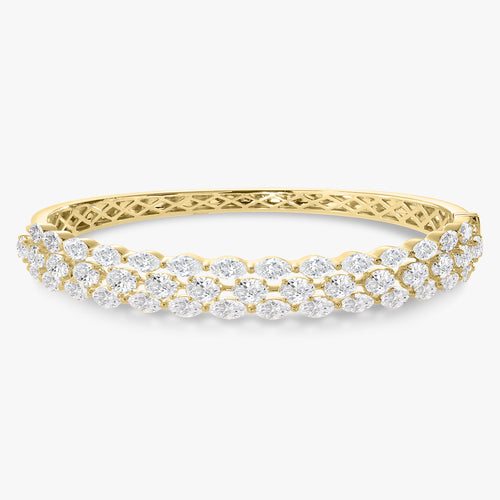 Alegria Marquise & Oval Diamond Bangle Bracelet 8.45 ctw