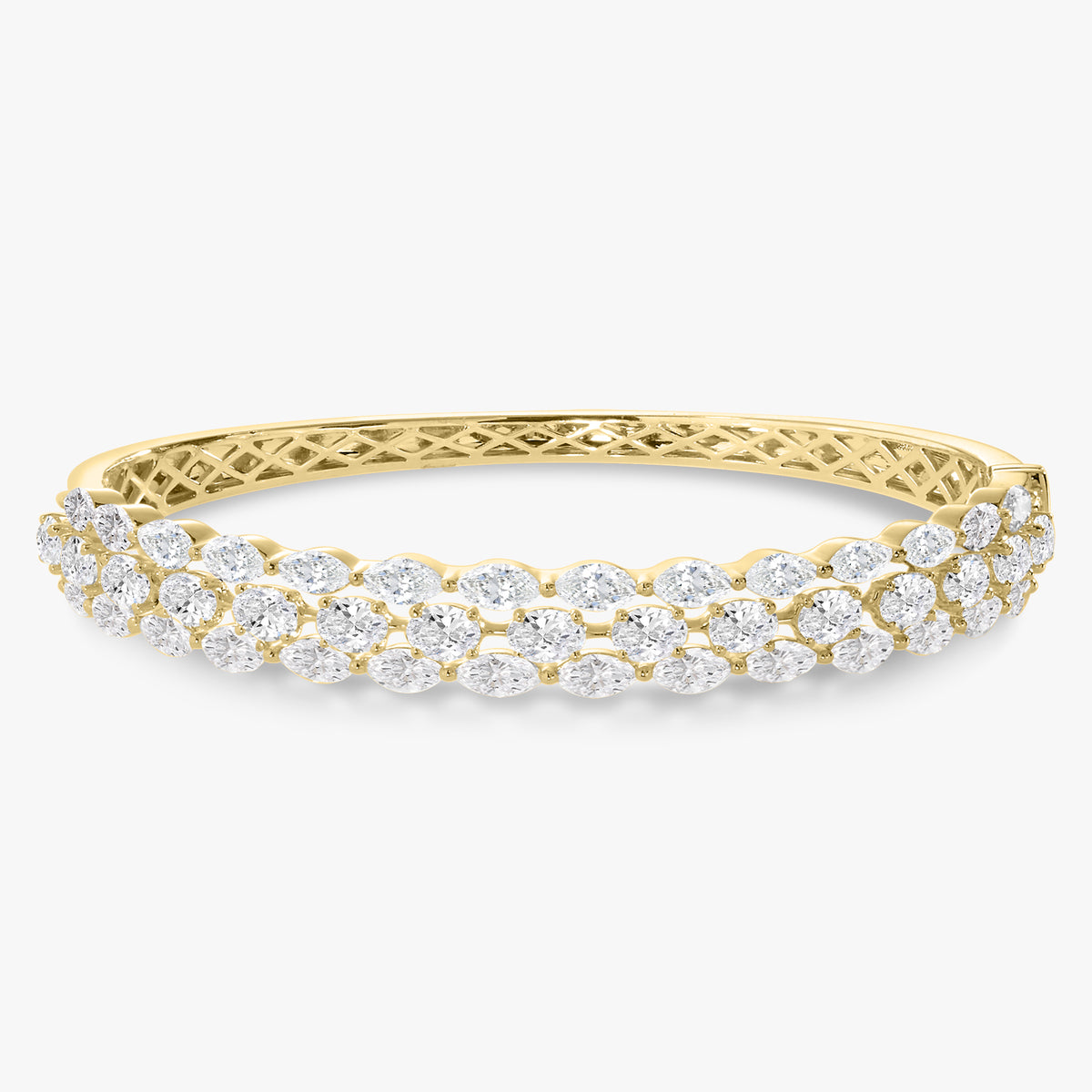 Alegria Marquise & Oval Diamond Bangle Bracelet 8.45 ctw