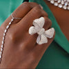 Martha May Pave Diamond Bow Cocktail Ring 5 ctw