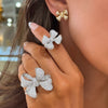 Martha May Pave Diamond Bow Cocktail Ring 5 ctw, little martha may, and martha may bow studs