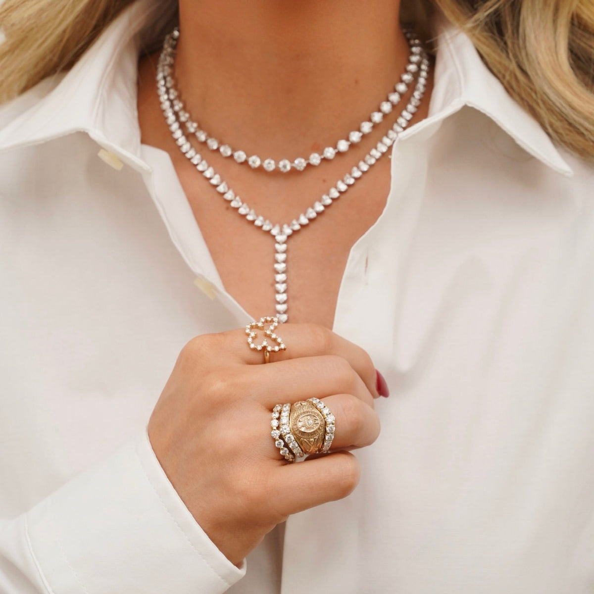 Mayfair Diamond Heart Lariat Necklace 29 ctw – RWFJ