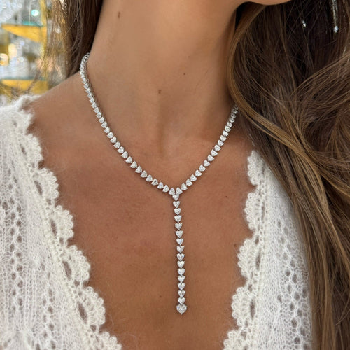 Mayfair Diamond Heart Lariat Necklace 29 ctw