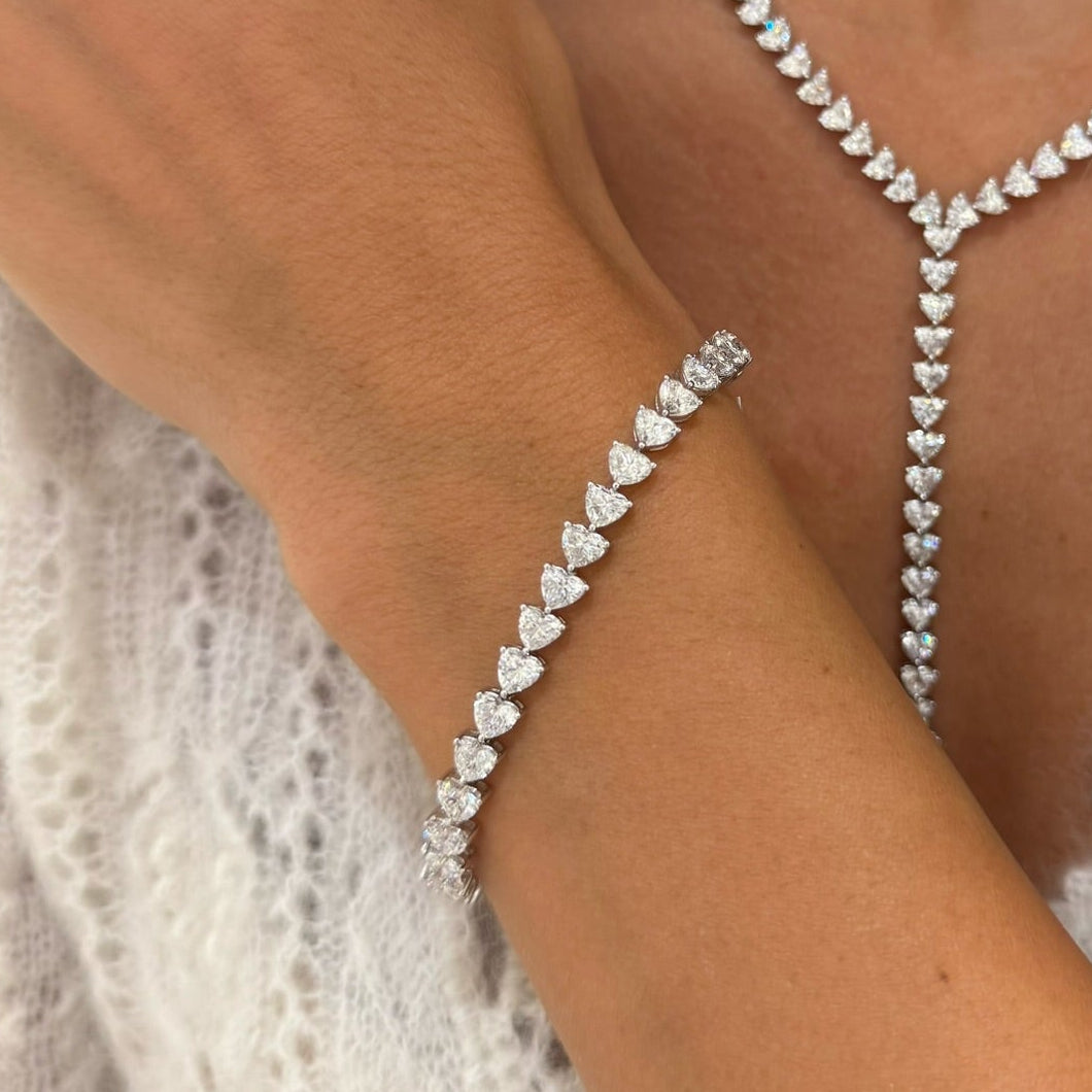 Mayfair Diamond Heart Tennis Bracelet 12.15 ctw
