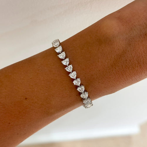 Mayfair Diamond Heart Tennis Bracelet 12.15 ctw