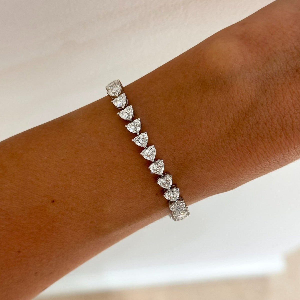 Mayfair Diamond Heart Tennis Bracelet 12.15 ctw