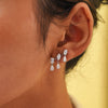 McKinsey Multi Mixed Shape Diamond Dangle Ear Climbers
