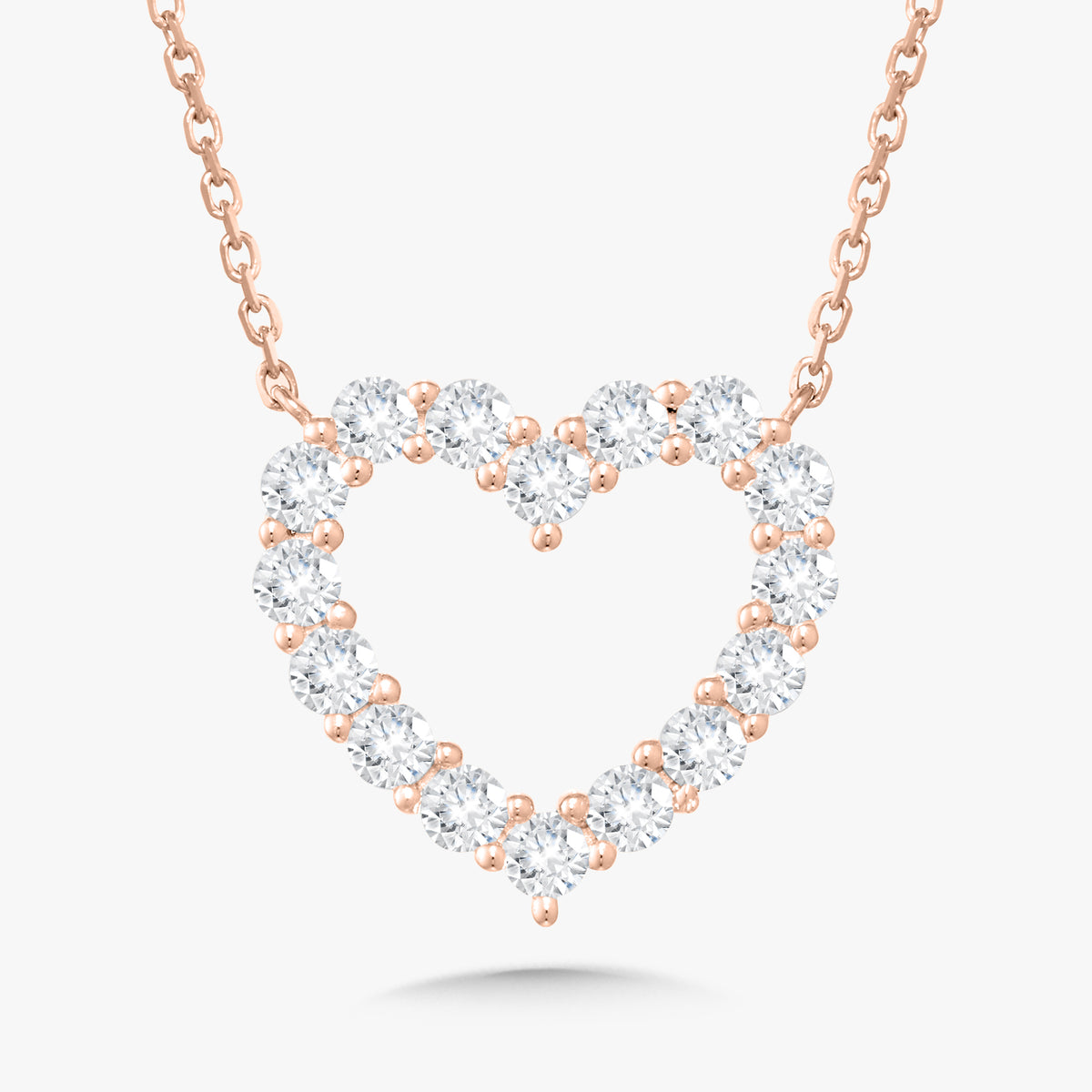 Georgie Diamond Heart Necklaces