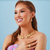 Melody Fancy Yellow Bezel Diamond Dangle Earrings 6.56 ctw, Isadora Fancy Yellow Pear Flower Necklace Cuff 79.05 ctw