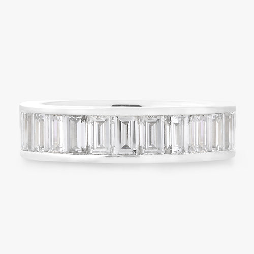 Mens Baguette Wedding Band
