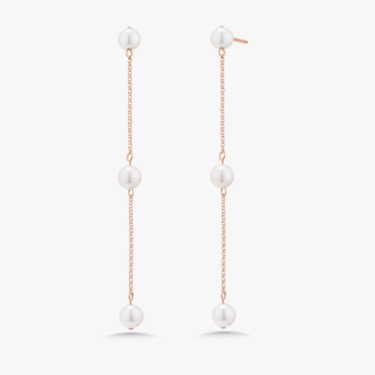 Merenda Pearl Dainty Dangle Stud Earrings