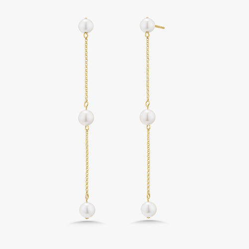 Merenda Pearl Dainty Dangle Stud Earrings