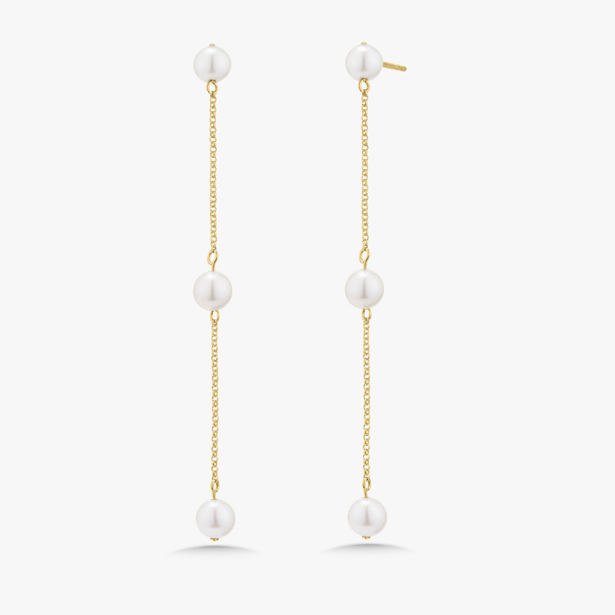 Merenda Pearl Dainty Dangle Stud Earrings