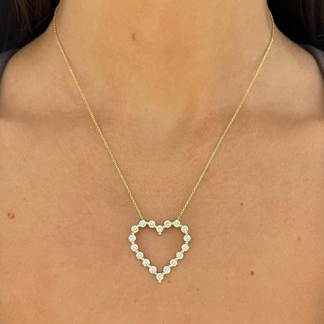 Georgie Diamond Heart Necklace