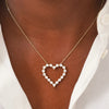 Midi Charlie Cloud® Floating Diamond Heart Necklace