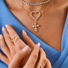 Midi Charlie Cloud® Floating Diamond Heart Necklace 2.16 ctw, Charlie Cloud® butterfly ring, Charlie Cloud®  heart ring