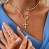 Midi Charlie Cloud® Floating Diamond Heart Necklace 2.16 ctw, Charlie Cloud® butterfly ring, Charlie Cloud®  heart ring