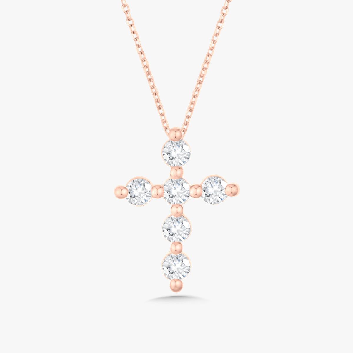 Midi Charlie Cloud® Floating Diamond Cross Necklace 0.72 ctw