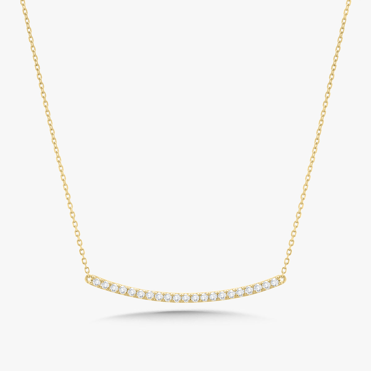 Mila Dainty Curved Diamond Bar Necklace