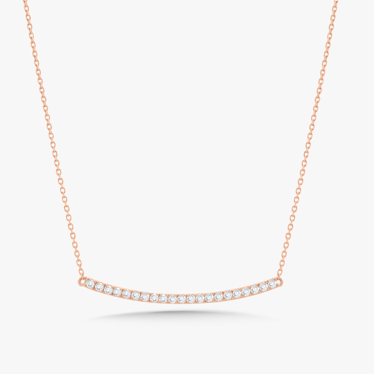 Mila Dainty Curved Diamond Bar Necklace