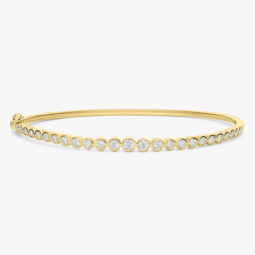 Milly Graduated Bezel Diamond Bangle Bracelet