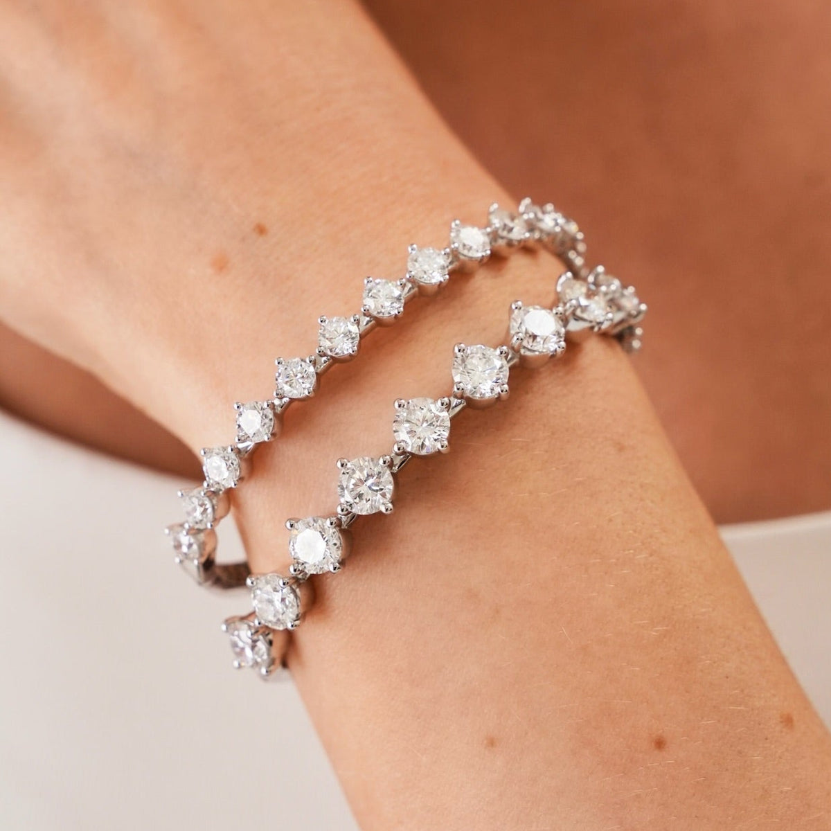 Mama's Charlie Cloud® Bangle 4.80 ctw, Mimi's Charlie Cloud® Diamond Bangle 9.27