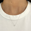 Mini Annabelle Single Diamond Pendant Necklace 0.08 ct