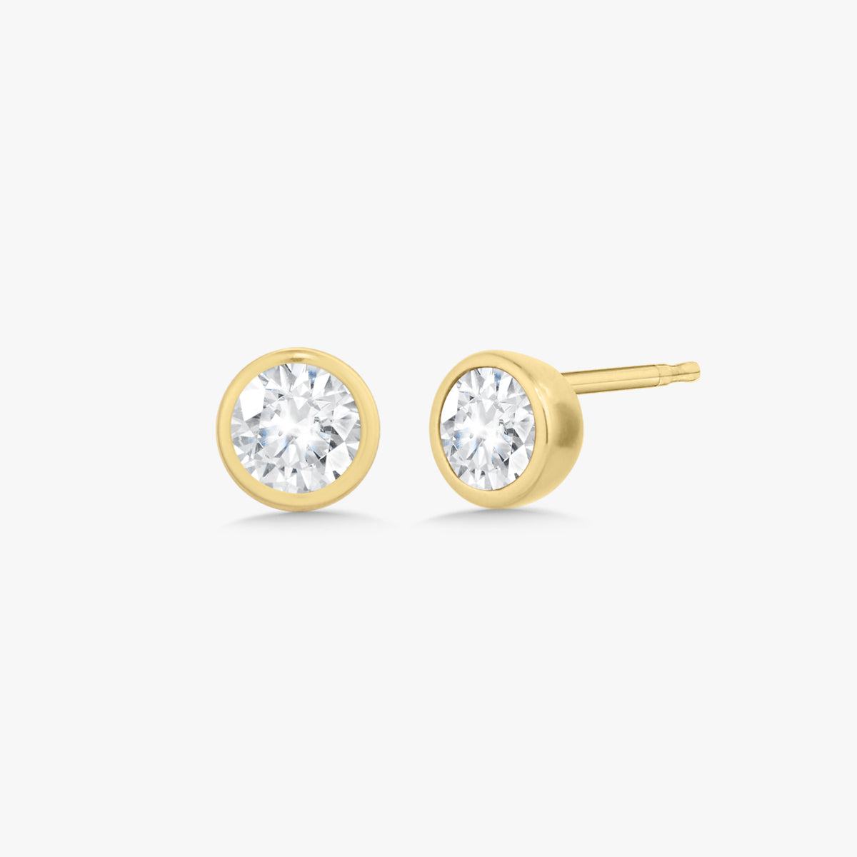 Mini Bezel Birthstone Stud Earrings