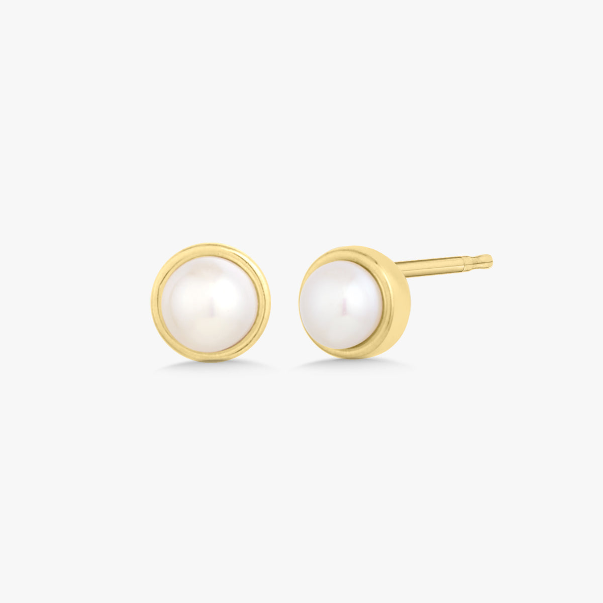 Mini Bezel Birthstone Stud Earrings