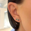 Mini Bezel Birthstone Stud Earrings