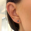 Mini Bezel Birthstone Stud Earrings