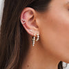 Mini Charlie Cloud® Diamond Heart Stud Earrings, Romy Dangle Drop Hoops 1.36 ctw

