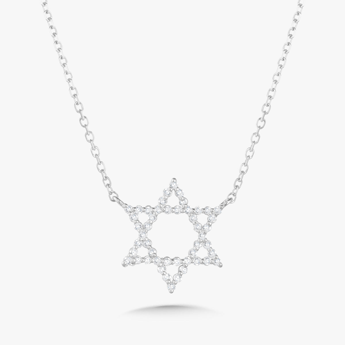 Mini Charlie Cloud® Floating Star of David Diamond Necklace 0.12 ctw
